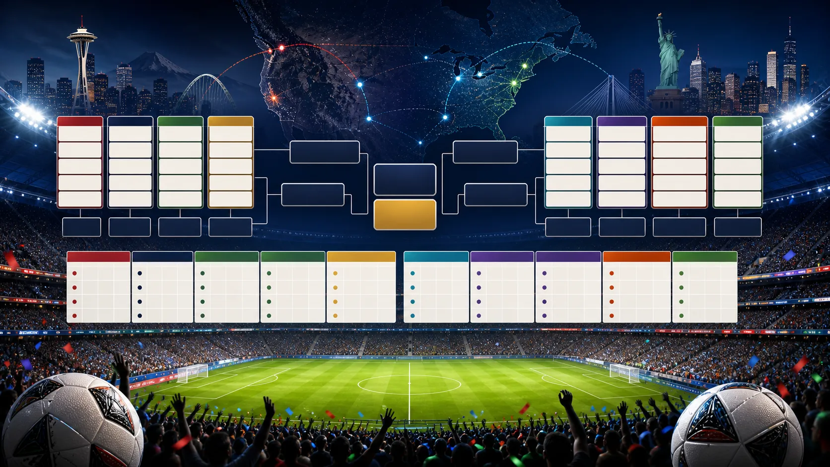 Calendario Mondiali 2026: fase a gironi per gruppo